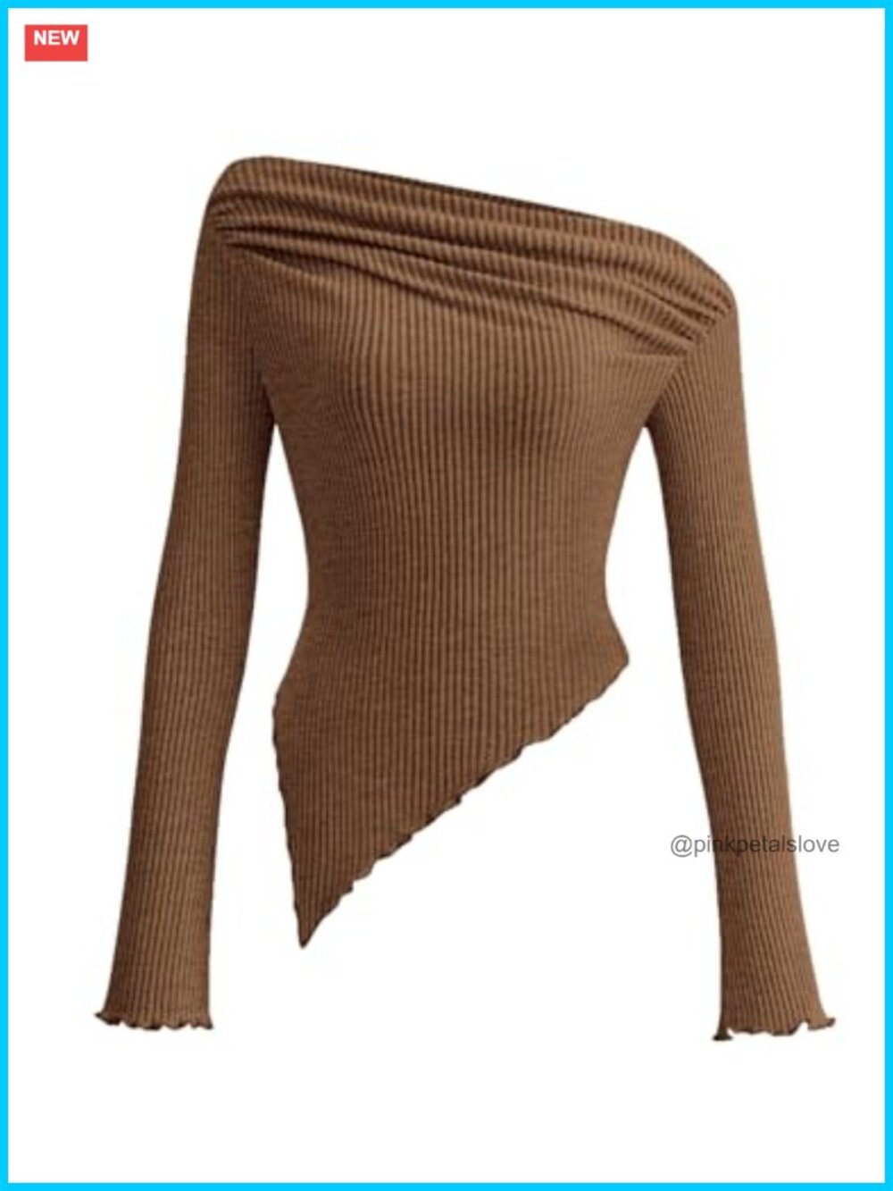 PRETTYGARDEN Womens Off the Shoulder Ribbed Knit Crop Top Long Sleeve